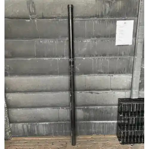 Premium Metalen tuinpaal rond 145 cm Zwart